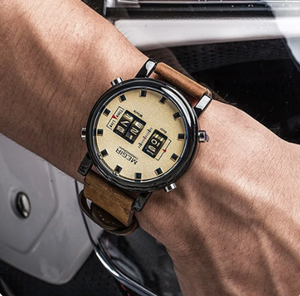 Montre Minimaliste à Roulette pour Hommes (Drum Roller)