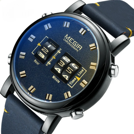 Montre Minimaliste à Roulette pour Hommes (Drum Roller)