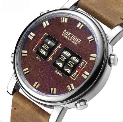 Montre Minimaliste à Roulette pour Hommes (Drum Roller)