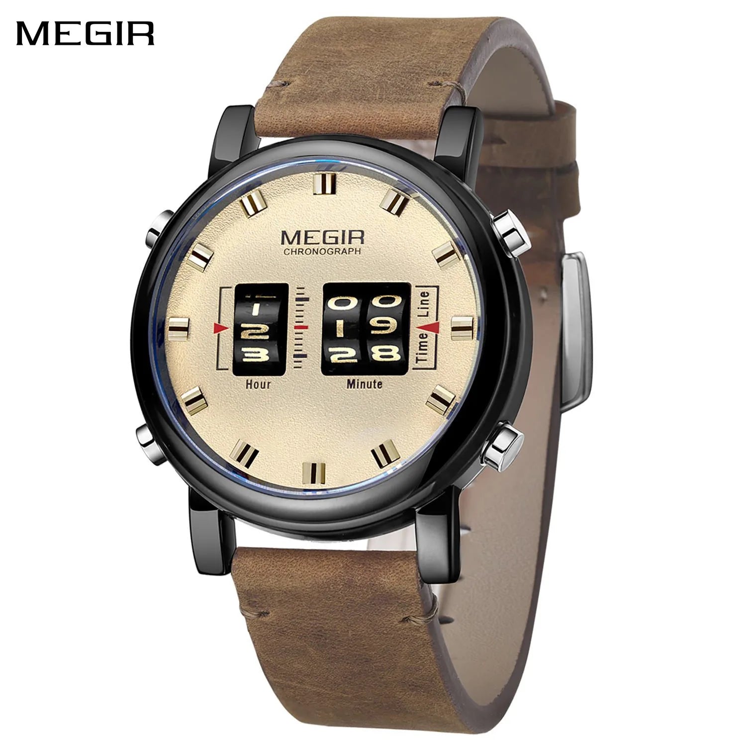 Montre Minimaliste à Roulette pour Hommes (Drum Roller)