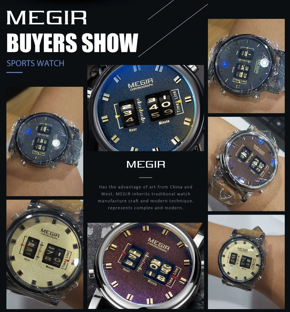 Montre Minimaliste à Roulette pour Hommes (Drum Roller)